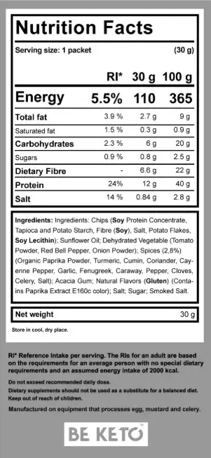Chipsuri Keto – Oriental Picant 30g (BE KETO)