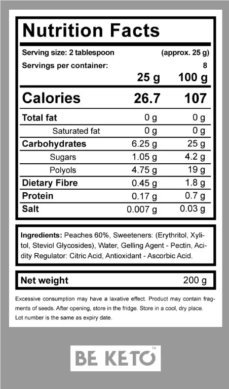 Dulceata Keto Piersica Suculenta 200g (BE KETO)