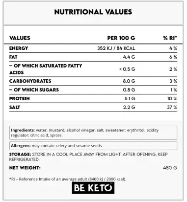 Mustar Keto 480g (BE KETO)
