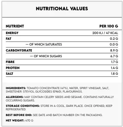 Ketchup Keto 470g (BE KETO)
