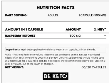 Raspberry Ketone – 60 capsules