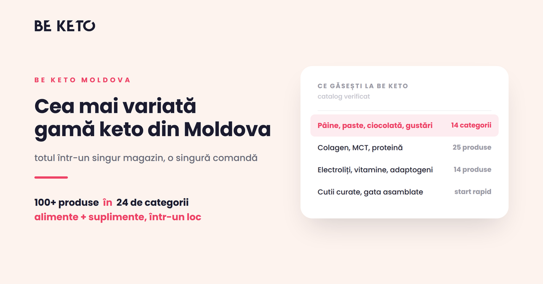 Cea mai variată gamă keto din Moldova — 100+ produse, un singur magazin