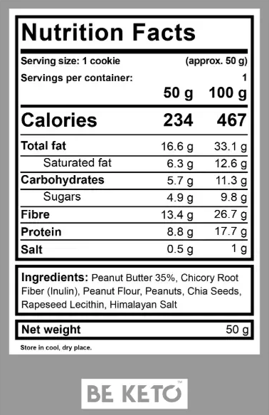 Biscuit Keto Unt de Arahide 50g (BE KETO)