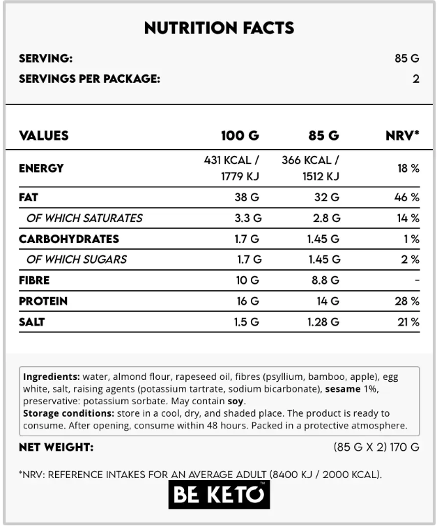 Chifle Burger Keto 2x85g (BE KETO)