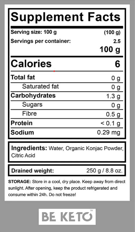 Fettuccine Konjac 320g (BE KETO)