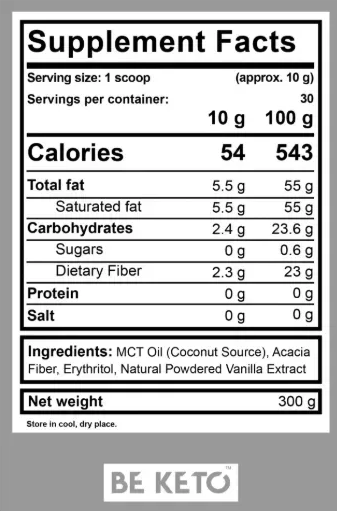 Pudra Ulei MCT – Vanilie Frantuzeasca 300g