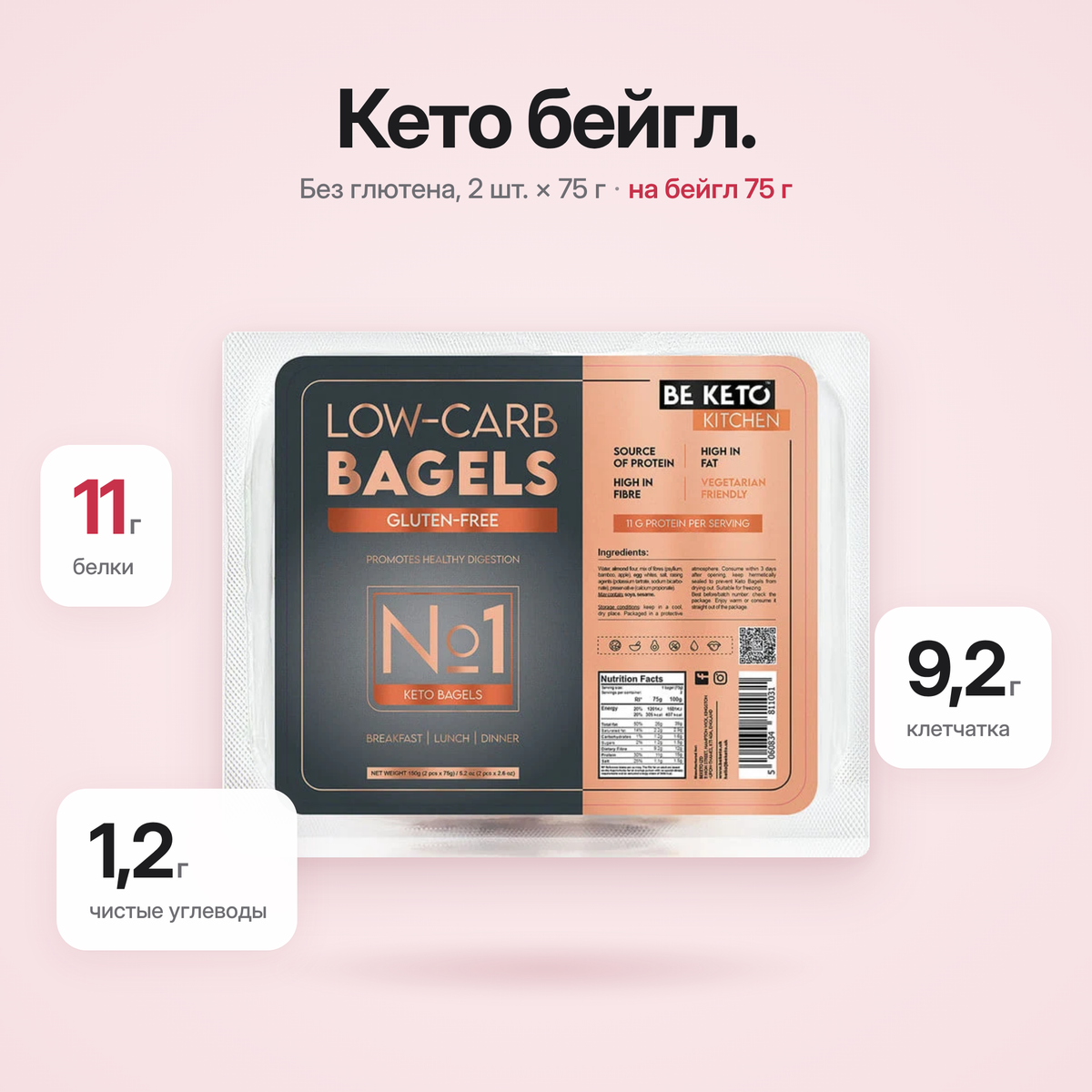 Chifla tip bagel Fara Gluten Keto 150g (BE KETO)