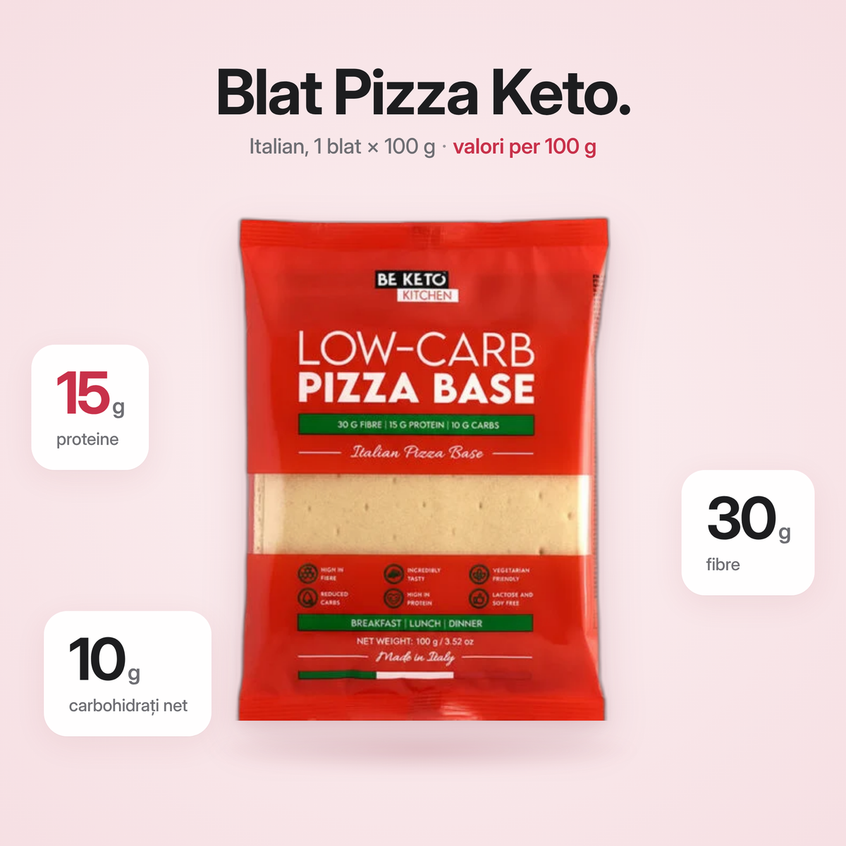 Blat Pizza Italian Keto 100g (BE KETO)