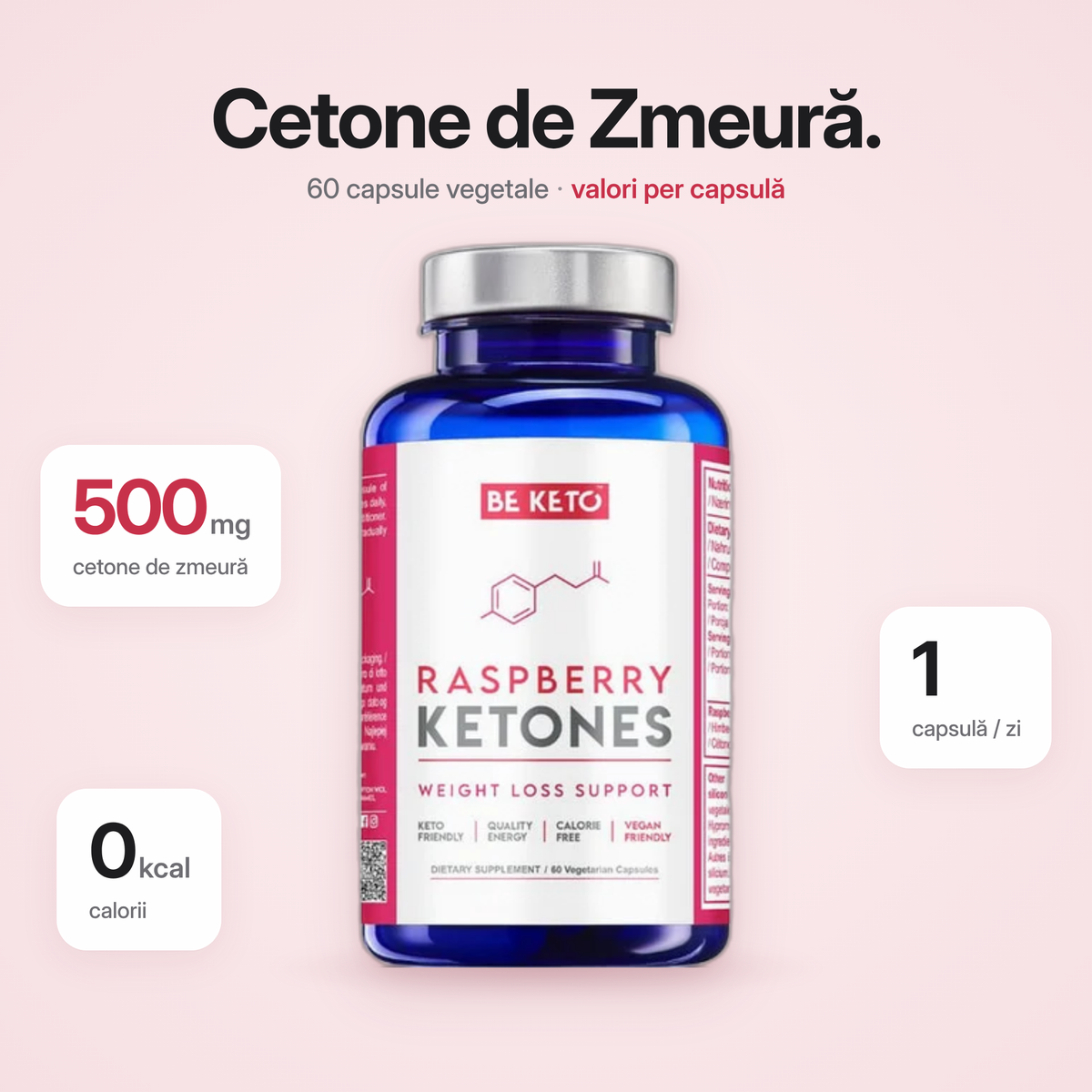 Cetone de zmeura – 60 capsul