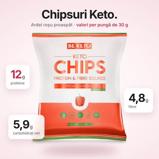 Chipsuri Keto – Ardei Rosu Proaspat 30g (BE KETO)