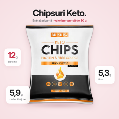Chipsuri Keto – Cascaval Picant 30g (BE KETO)