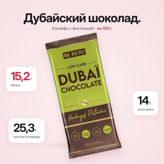 Кето-шоколад Дубай – 130 г (BE KETO)