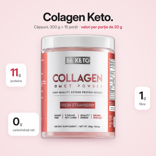 Colagen Keto Capsuna Proaspata + MCT 300g (BE KETO)