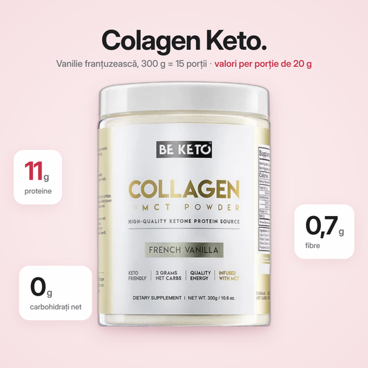Colagen Keto + Ulei MCT – Vanilie Frantuzeasca 300g