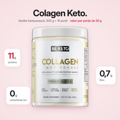 Colagen Keto + Ulei MCT – Vanilie Frantuzeasca 300g