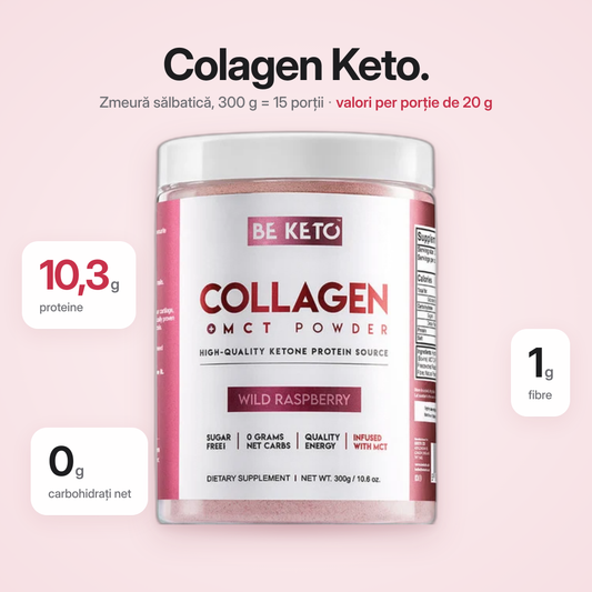 Colagen Keto Zmeura Salbatica + MCT 300g (BE KETO)