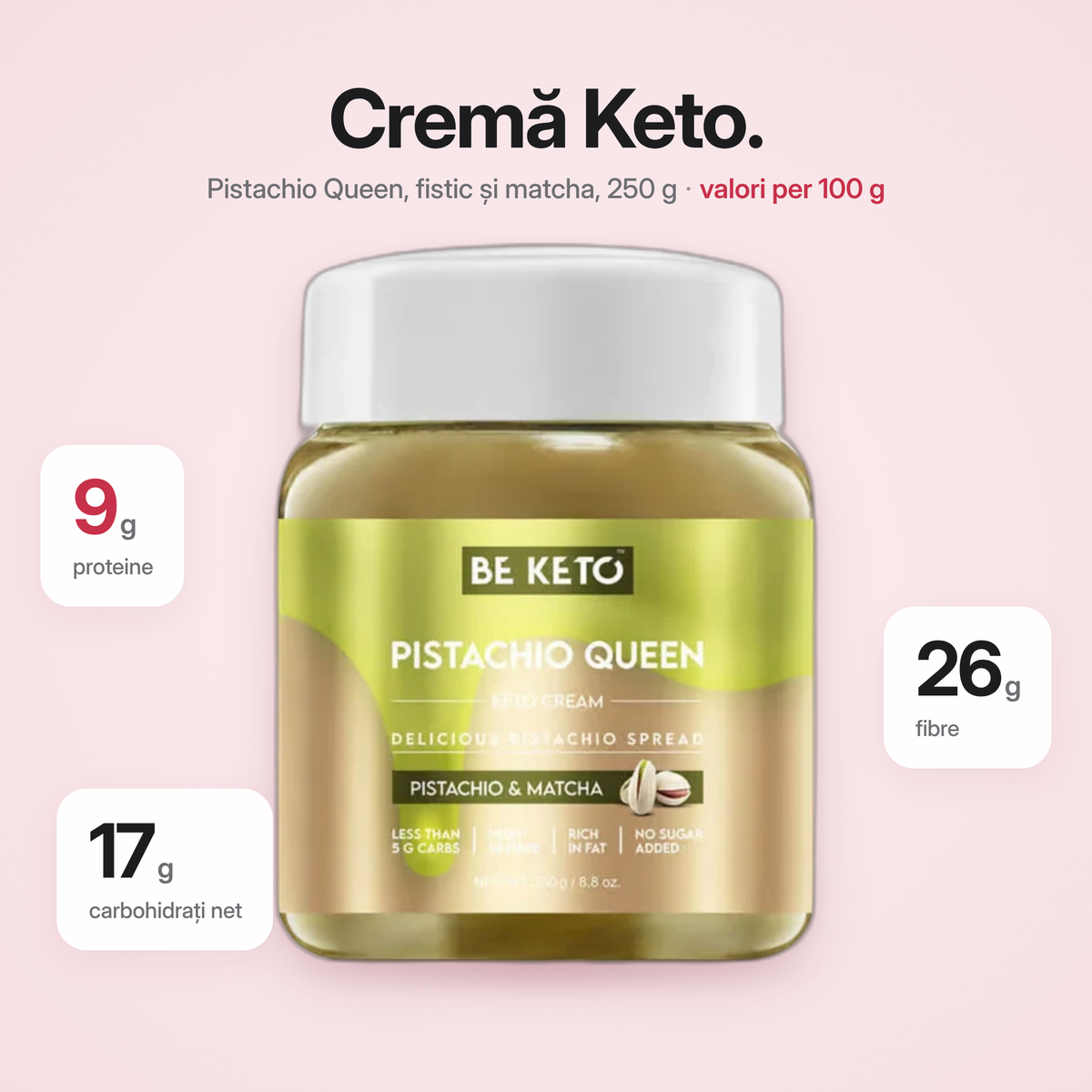 Крем Keto – Королева Фисташка + MCT 250г (BE KETO)