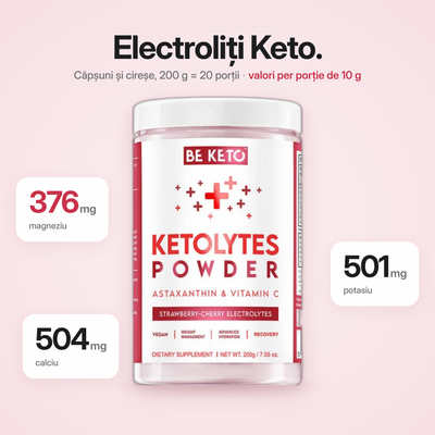 Pudra Electroliti Keto – Capsuna si Cires 200g (BE KETO)