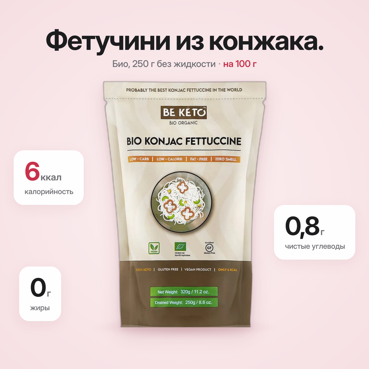 Fettuccine Konjac 320g (BE KETO)
