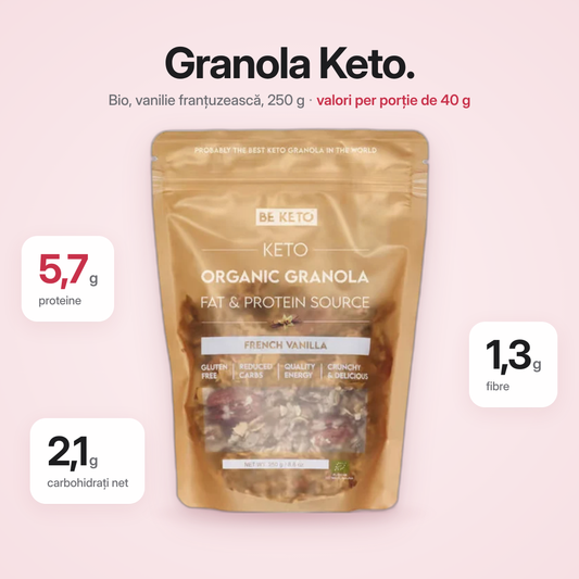 Granola Organica  Keto – Vanilie Franceza 250g (BE KETO)