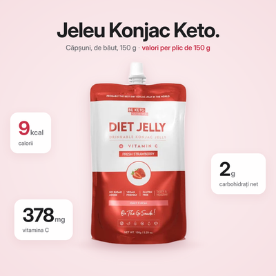 Jeleu Diet Konjac – Capsuna Proaspata – 150g (BE KETO)