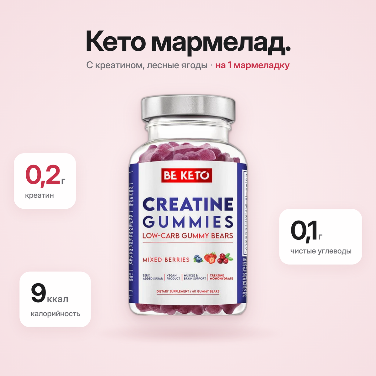 Jeleuri Keto cu Creatina – Fructe de Padure