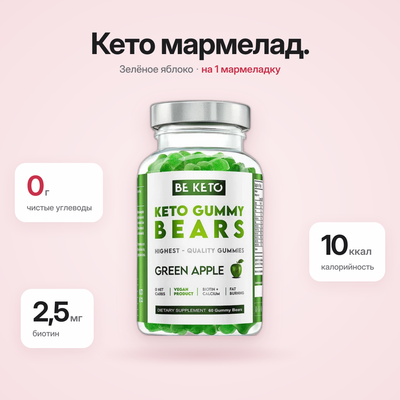 Кето-желе с биотином — Зеленое яблоко