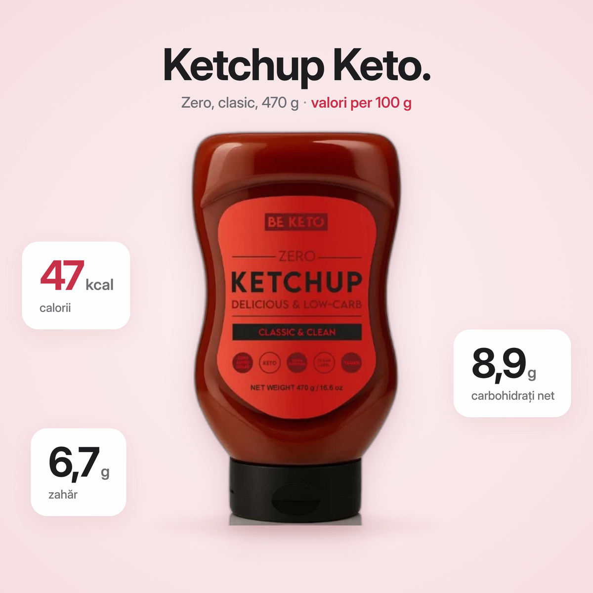 Ketchup Keto 470g (BE KETO)