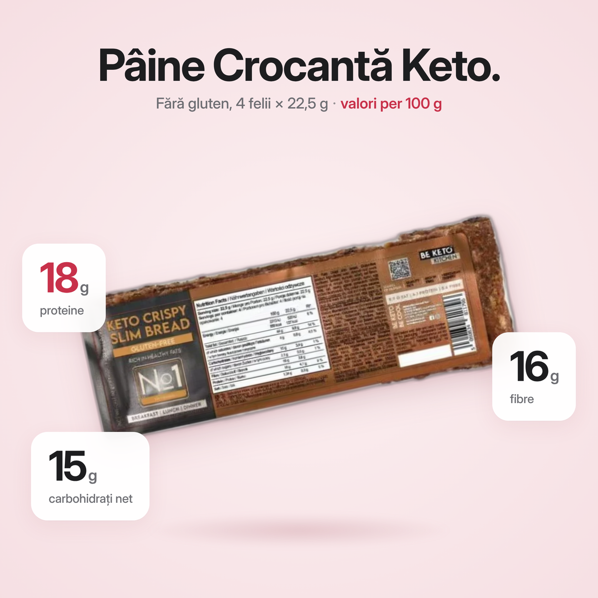 Paine Crocanta Keto 90g (BE KETO)