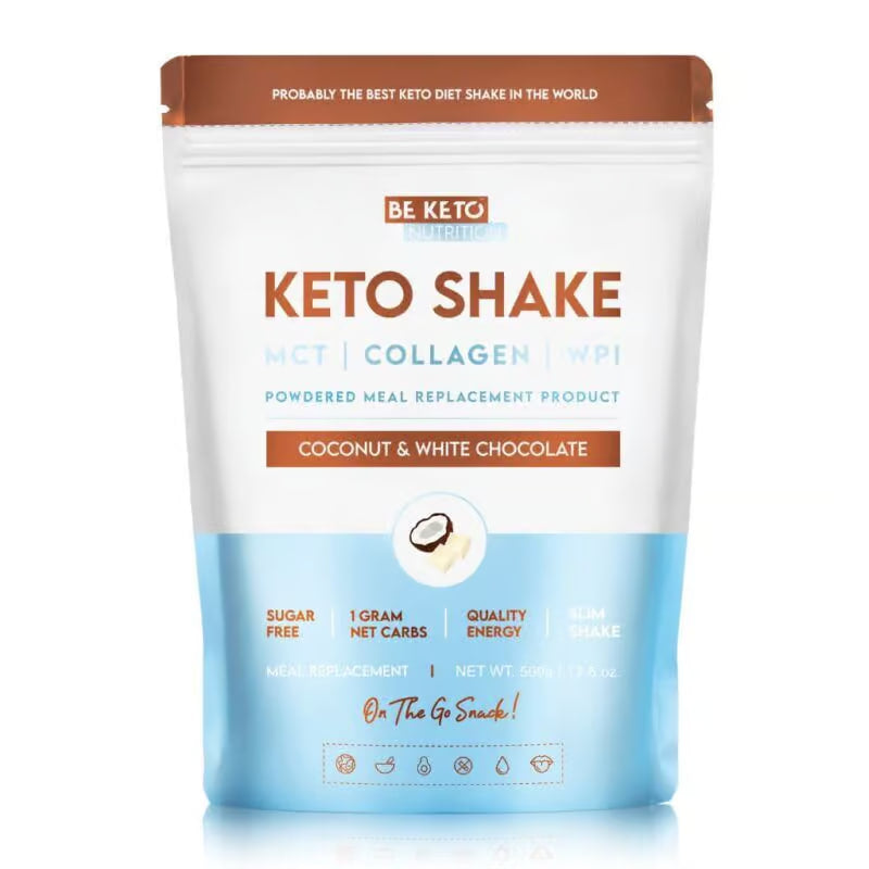 Shake Diet Keto – Cocos & Ciocolata Alba 500g (BE KETO)