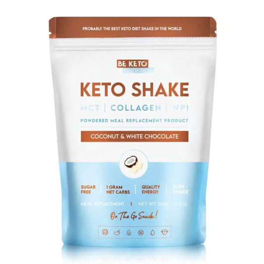 Shake Diet Keto – Cocos & Ciocolata Alba 500g (BE KETO)