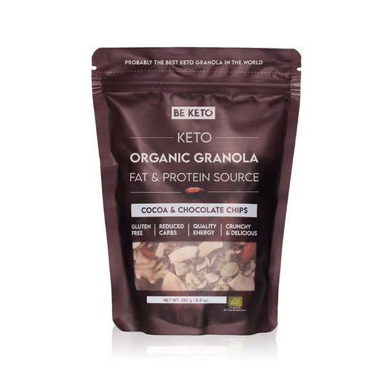 Granola Organica Keto – Cacao & Chipsuri de Ciocolata 250g (BE KETO)