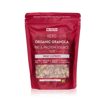 Granola Organica Keto – Zmeura Proaspata 250g (BE KETO)