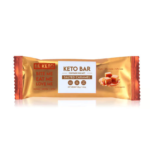 Baton Keto – Ciocolata cu Caramel Sarat – 40g (BE KETO)