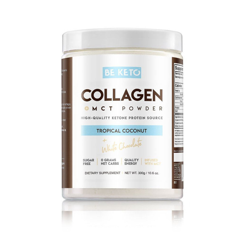 Colagen Keto + Ulei MCT – Cocos & Ciocolata Alba (BE KETO)