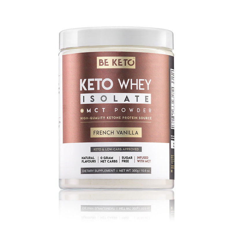 Keto Izolat Proteic din Zer + MCT – Vanilie Franțuzească 300g