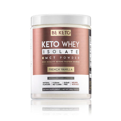 Keto Izolat Proteic din Zer + MCT – Vanilie Franțuzească 300g