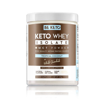 Proteină Whey Izolată Keto + MCT – Cocos & Ciocolată Albă 300g