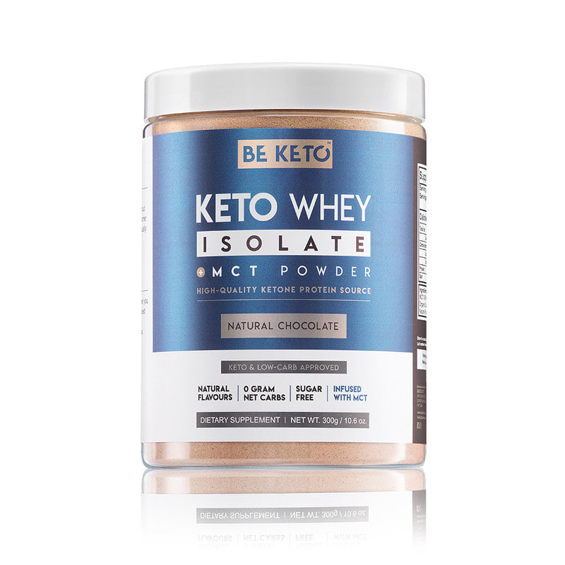 Proteina Zer Izolata Keto + MCT – Ciocolata Naturala 300g