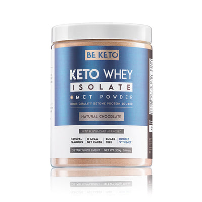 Proteina Zer Izolata Keto + MCT – Ciocolata Naturala 300g