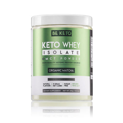 Proteină Izolată din Zer Keto + MCT – Matcha Organică 300g
