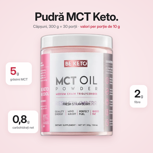 Pudra Ulei MCT – Capsuni Proaspete 300g