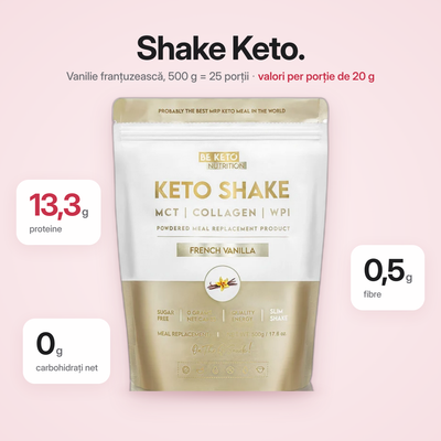 Shake Diet Keto – Vanilie Franceza 500g (BE KETO)