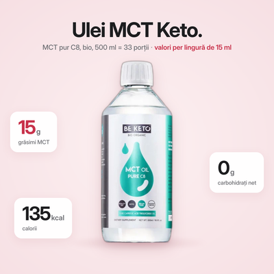 Bio MCT Oil 100% lichid C8 – 500 ml